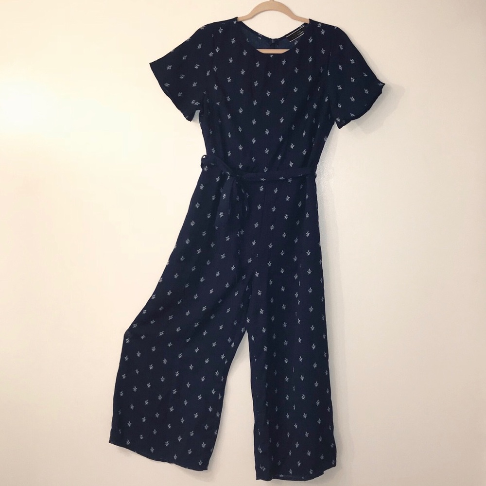 BRAND NEW Blue Blush Tie Front Navy Jumpsuit